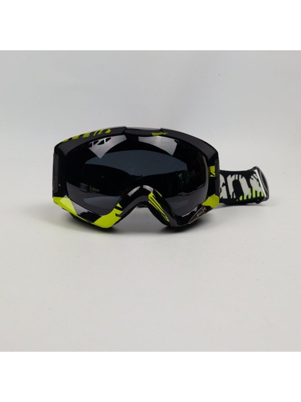 Y2K Anon Realm Ski / Snowboard Goggles Black / Neon Green w/ Protective Bags